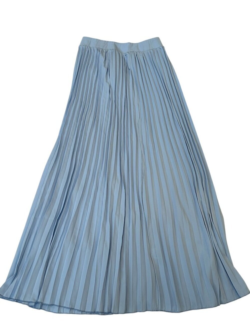Pleated Powder Blue Maxi Skirt sz S